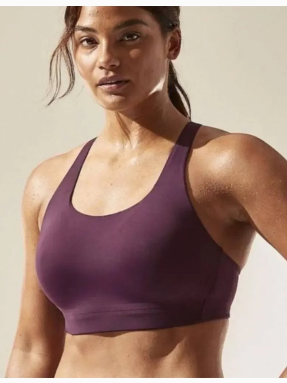 Athleta Advance High Impact Padded Athletic Sports Bra Purple Size 32C